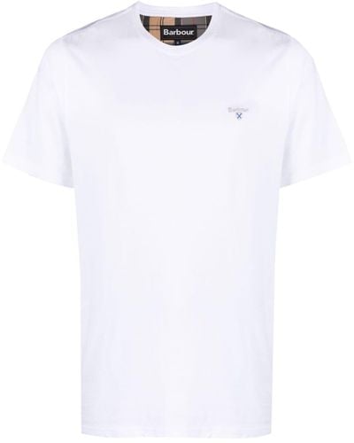 Barbour ロゴ Tシャツ - ホワイト