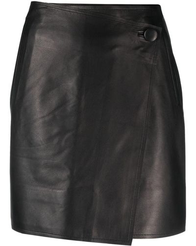 By Malene Birger Minifalda con diseño cruzado - Negro