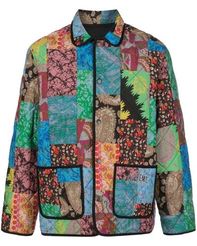 Supreme Reversible Patchwork Jacket - Multicolor