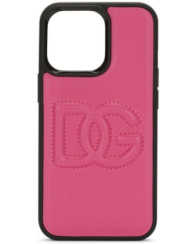 Dolce & Gabbana Dg-logo Iphone 12 Pro Case - Pink