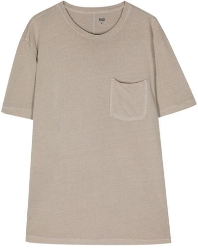 PAIGE Patch-pocket Cotton T-shirt - Natural