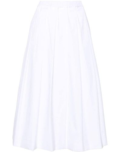 Fabiana Filippi Jupe mi-longue plissée à taille haute - Blanc