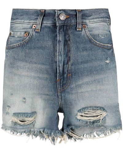 Haikure Hoch sitzende Jeans-Shorts - Blau