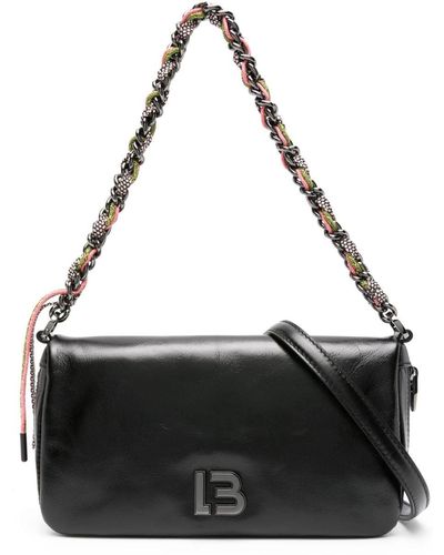Bimba Y Lola Small Leather Shoulder Bag - Black