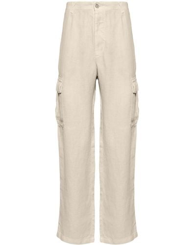 120% Lino Linen Cargo Pants - Natural