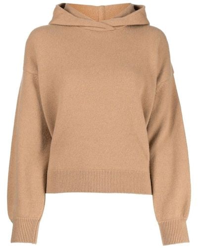 Pringle of Scotland Wool-cashmere Hooded Jumper - Natural