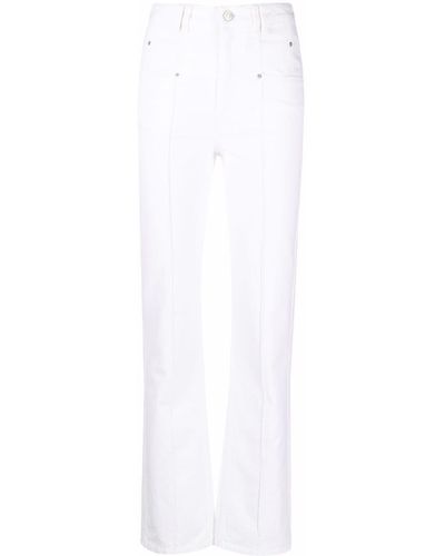 Isabel Marant Seam Detailed Bootcut Jeans - White