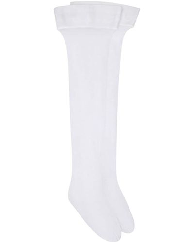 Dolce & Gabbana Semi-transparente Strümpfe - Weiß