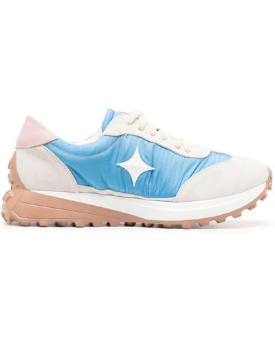 Madison Maison Star Suede-trimmed Trainers - Blue