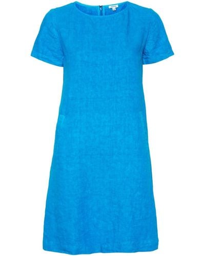 Aspesi Robe courte en lin - Bleu