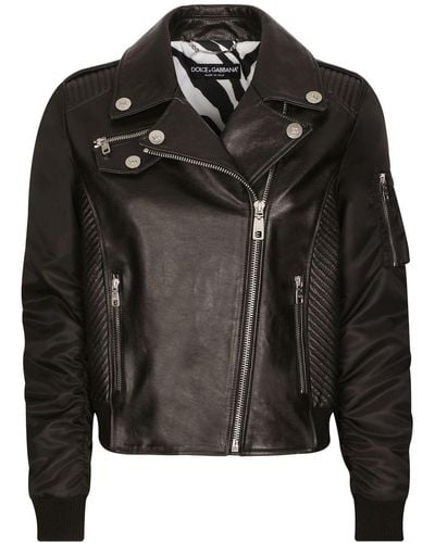 Dolce & Gabbana Studded Leather Jacket - Farfetch