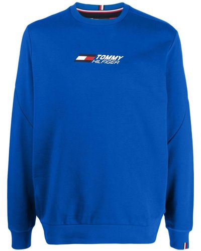 Tommy Hilfiger Sweatshirt mit Logo-Print - Blau