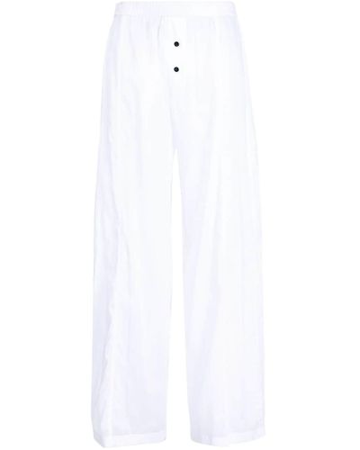 Kiki de Montparnasse Pyjamahose mit Paspeln - Weiß