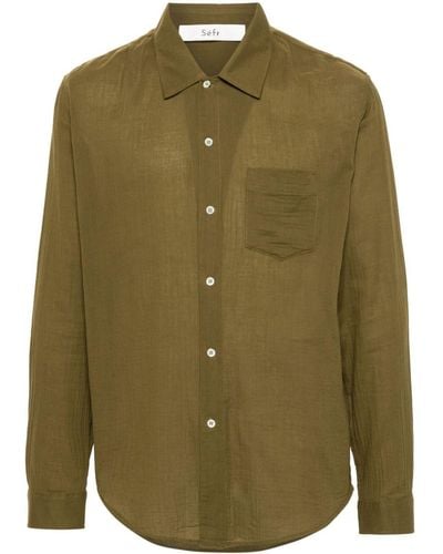 Séfr Leo Cotton Shirt - Green