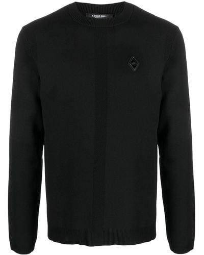 A_COLD_WALL* Vertex Harrington Logo-patch Sweatshirt - Black