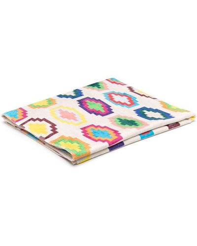 Marcelo Burlon Geometric-print Cotton-blend Beach Towel - Multicolor