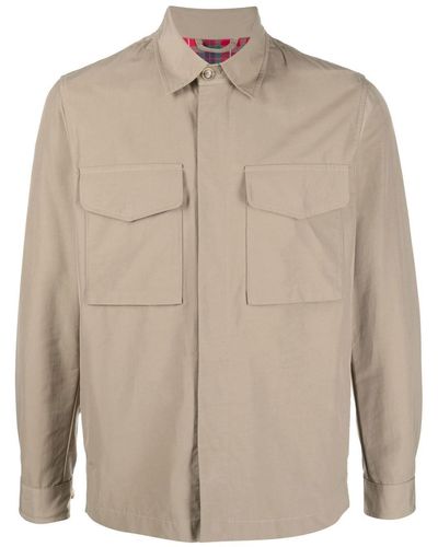 Baracuta Chest-pocket Shirt Jacket - Natural