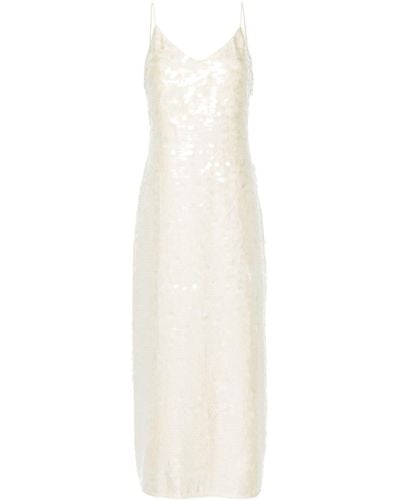 Samsøe & Samsøe Sally Paillette-embellished Maxi Dress - White