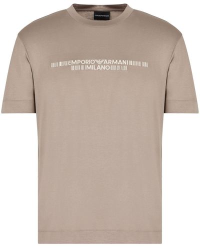 Emporio Armani ロゴ Tシャツ - ナチュラル