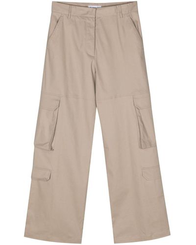 Manuel Ritz Straight Cargo Trousers - Natural
