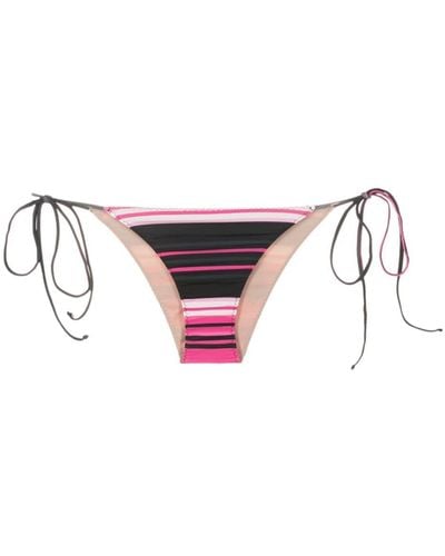 Clube Bossa Aava Stripe-print Bikini Bottoms - Pink