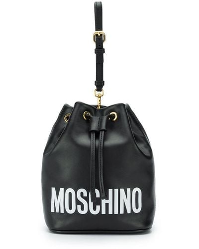 Moschino Beuteltasche mit Logo - Schwarz