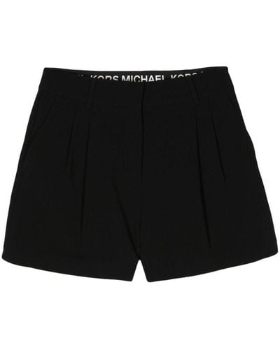 MICHAEL Michael Kors Krepp-Shorts - Schwarz