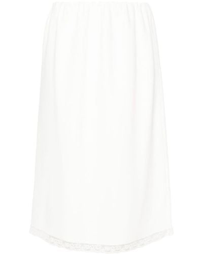 N°21 Crepe Midi Skirt - White