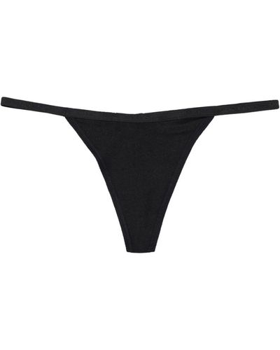 Calvin Klein Tanga con vita media - Nero