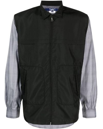 Junya Watanabe Plaid-check Paneled Cotton Jacket - Black