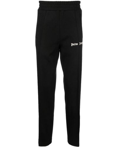 Palm Angels Black Jogging Pants With Bands