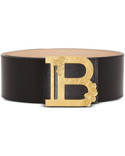 Balmain Ceinture B-Belt à boucle logo - Noir