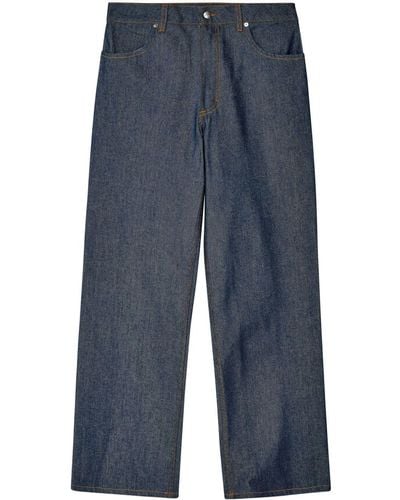 Eckhaus Latta Mid-rise Cotton Jeans - Blue