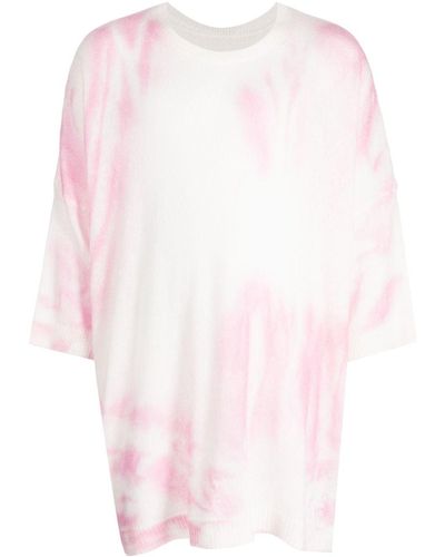 MM6 by Maison Martin Margiela Tie-dye Print Knitted Sweater - Pink