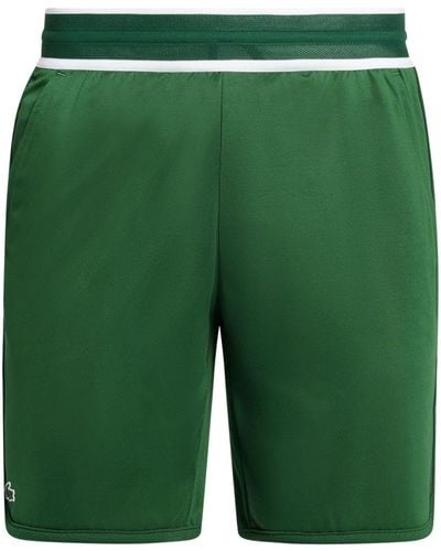 Lacoste Embroidered track shorts - Grün