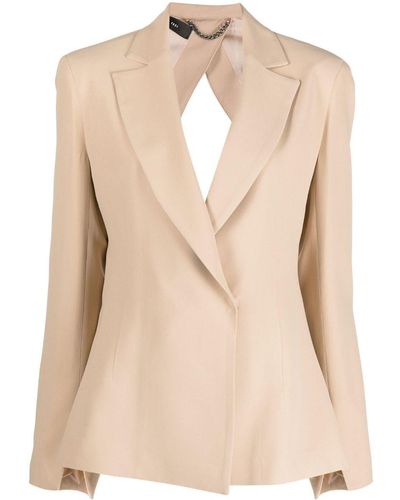 FEDERICA TOSI Cut-out-tailored Blazer - Natural