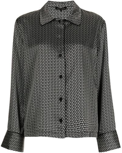 Kiki de Montparnasse Moi Et Toi Pajama-style Shirt - Gray