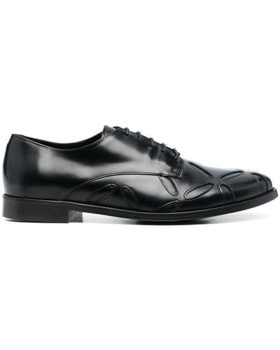 STEFAN COOKE Slashed Jazz Derby Shoes - Black