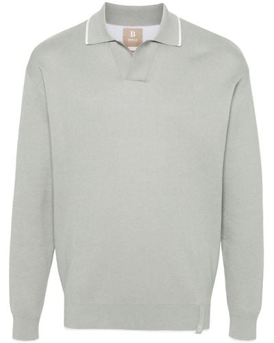 BOGGI Knitted Polo Shirt - Gray