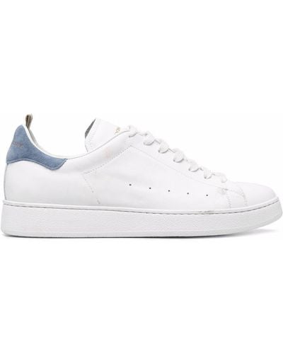Officine Creative Mower Contrasting Heel Trainers - White