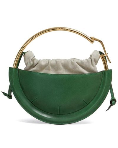 Marni Small Leather Bucket Bag - Green