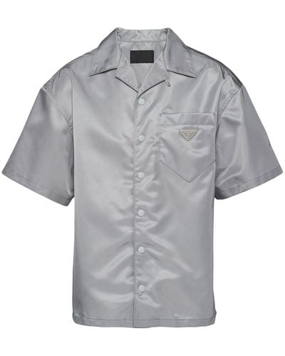 Prada Triangle-logo Recycled Polyamide Shirt - Grey