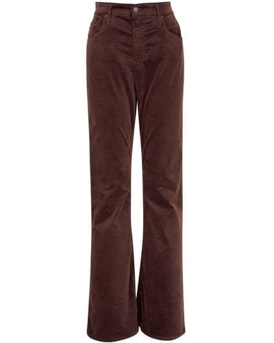 AG Jeans Farrah Bootcut Velvet Trousers - Purple
