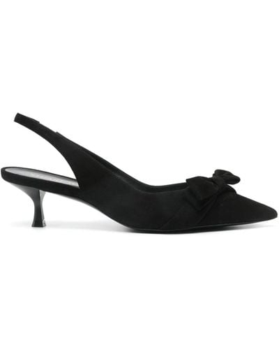 Stuart Weitzman Sofia 50mm Suede Court Shoes - Black