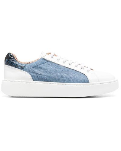 Fratelli Rossetti Denim-panel Low-top Sneakers - Blue