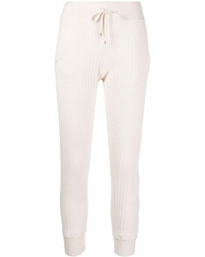 Lauren by Ralph Lauren Lisha Ribbed-knit Cropped Trousers - White