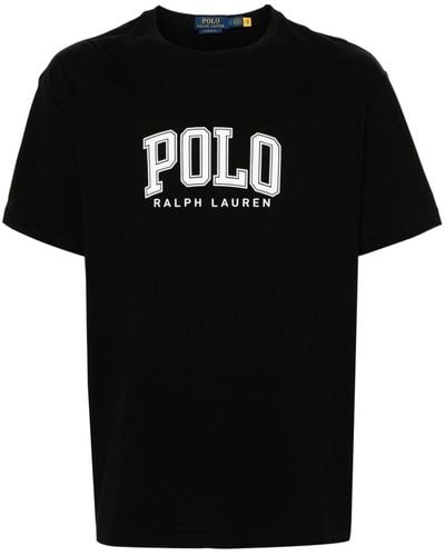 Polo Ralph Lauren T-shirt en coton à logo imprimé - Noir