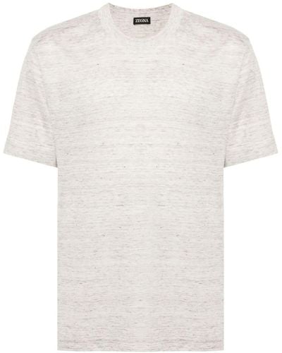 ZEGNA Short-sleeve Linen T-shirt - White