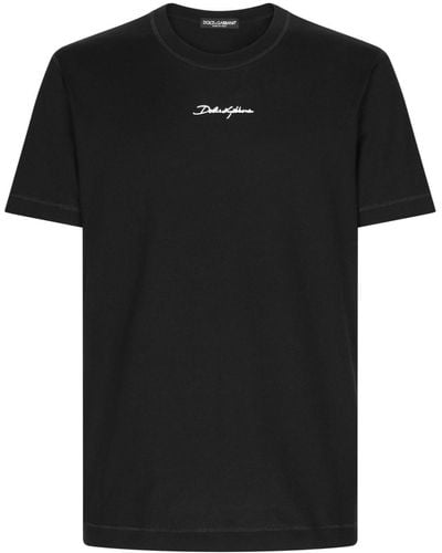 Dolce & Gabbana T-Shirt mit Logo-Print - Schwarz