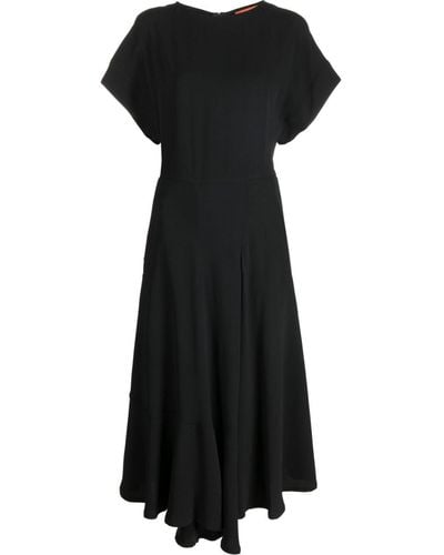 Colville Pleated Silk-blend Midi Dress - Black